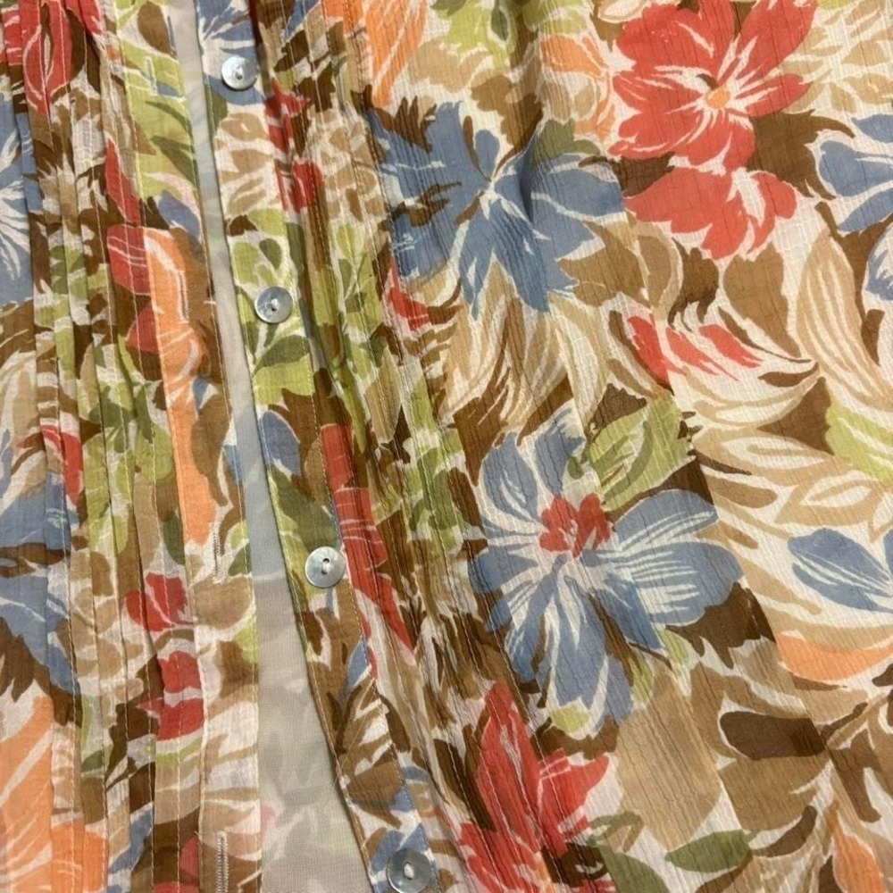 VTG Alfred Dunner multicoloured floral ruffled blouse - Picture 2 of 4